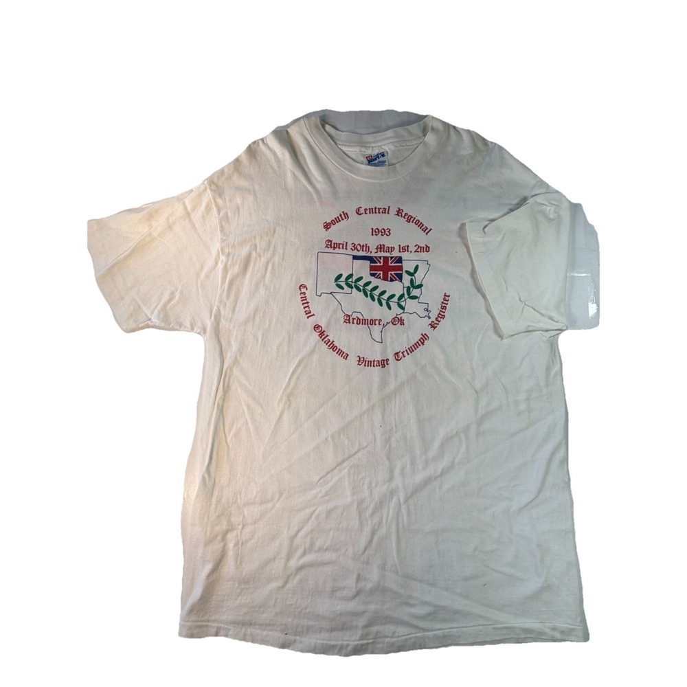 Vintage 1993 VTR Triumph Register Regional T Shirt XL USA Beefy T Single Stitch